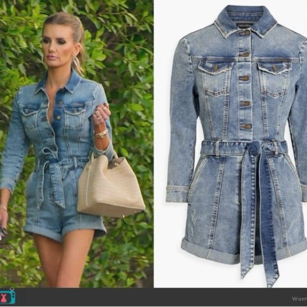 Retrofête Kerry Denim Romper, Small - Picture 4 of 4